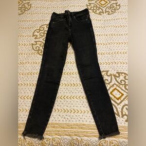 Free People Raw High-rise Jeggings - Black, 26